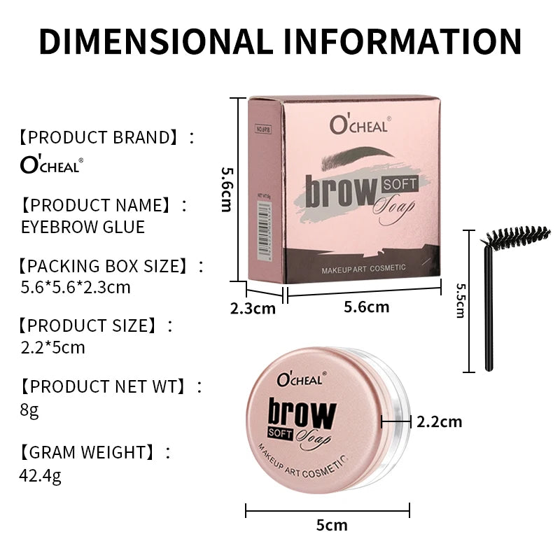 Eyebrow Styling Gel 3D Feathery Wild Brow Wax Waterproof Long Lasting Easy To Wear Shaping Eyebrows Makeup Sculpt Soap Cosmetics