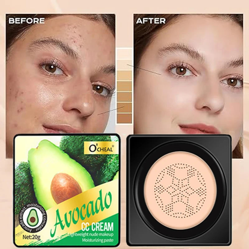 OCHEAL Mushroom Head BB Cream Foundation Cream for Face Makeup Concealer Cushion for Face Base Cream Makeup Cushion Compact