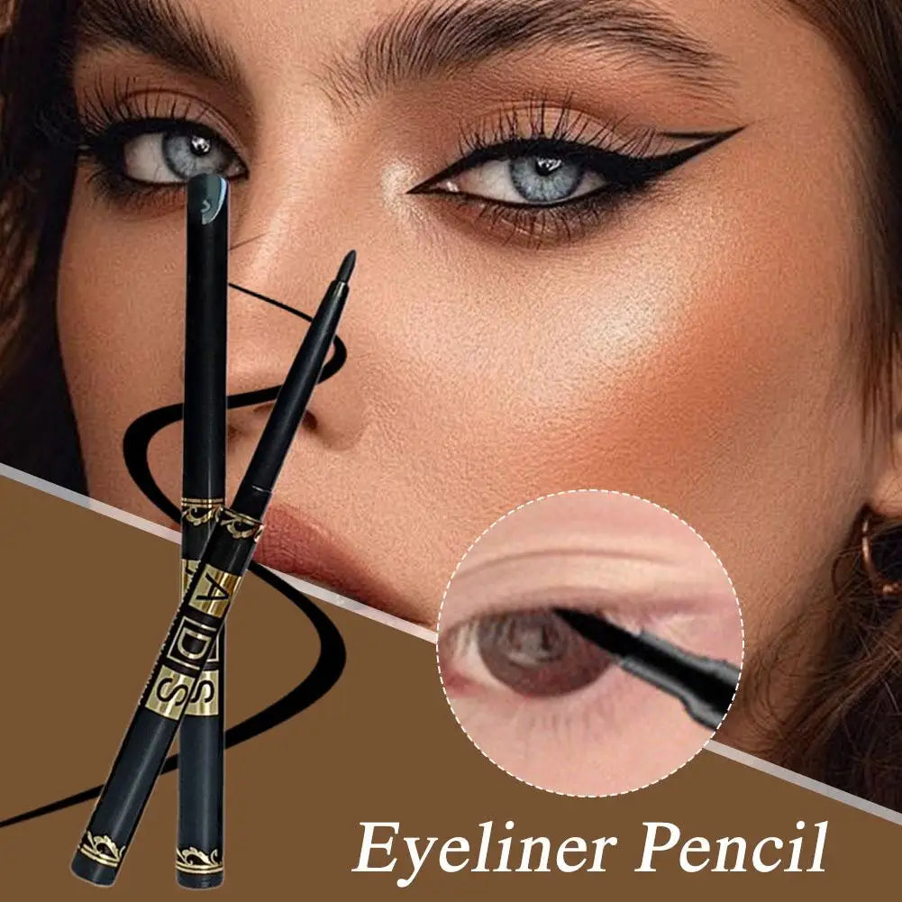 Black Coffee color Auto-Rotating Eyeliner Brow Pen Makeup Pencil Long-Lasting Smudge-Proof Definition for Eyes